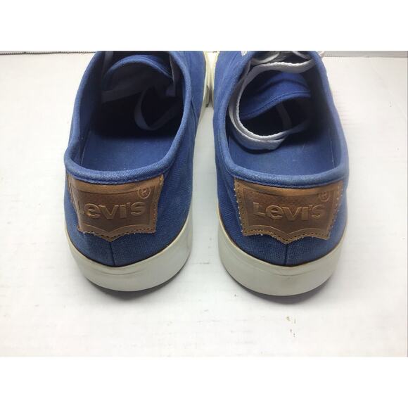 Vintage Levis Blue Canvas Skater Boater Shoes Men 10 or Women 11.5 - Picture 5 of 9